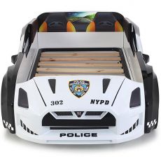Дитяче ліжко машина GTR Police 190х90 см з підсвіткою, музикою, шкіряний салон, пультом